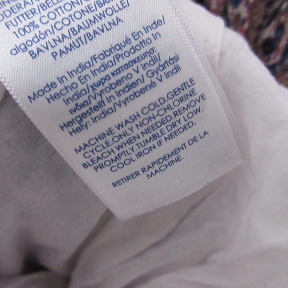 Chaps Dress XL Midi Beachy Vacation Boho‎ Comfort Flowy Smocked Adjustable Strap - Picture 10 of 12